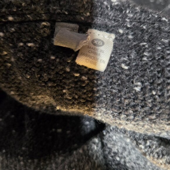 Y2K Rip Curl Striped Hooded Sweater Size XS Emo Grunge Gray Pullover - Picture 9 of 9